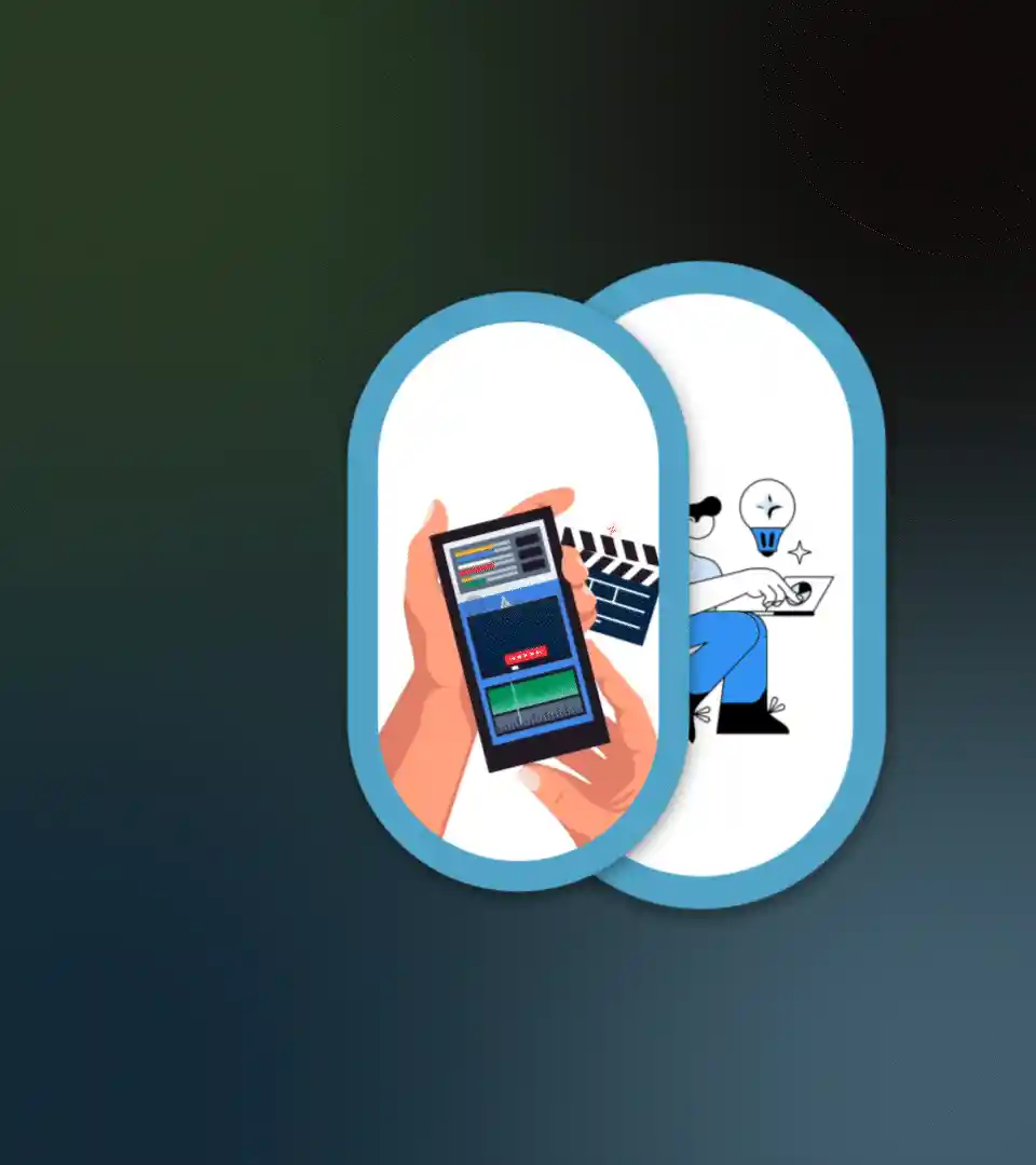 VeedFlow banner showing professional YouTube and social media video editing services for creators and brands.